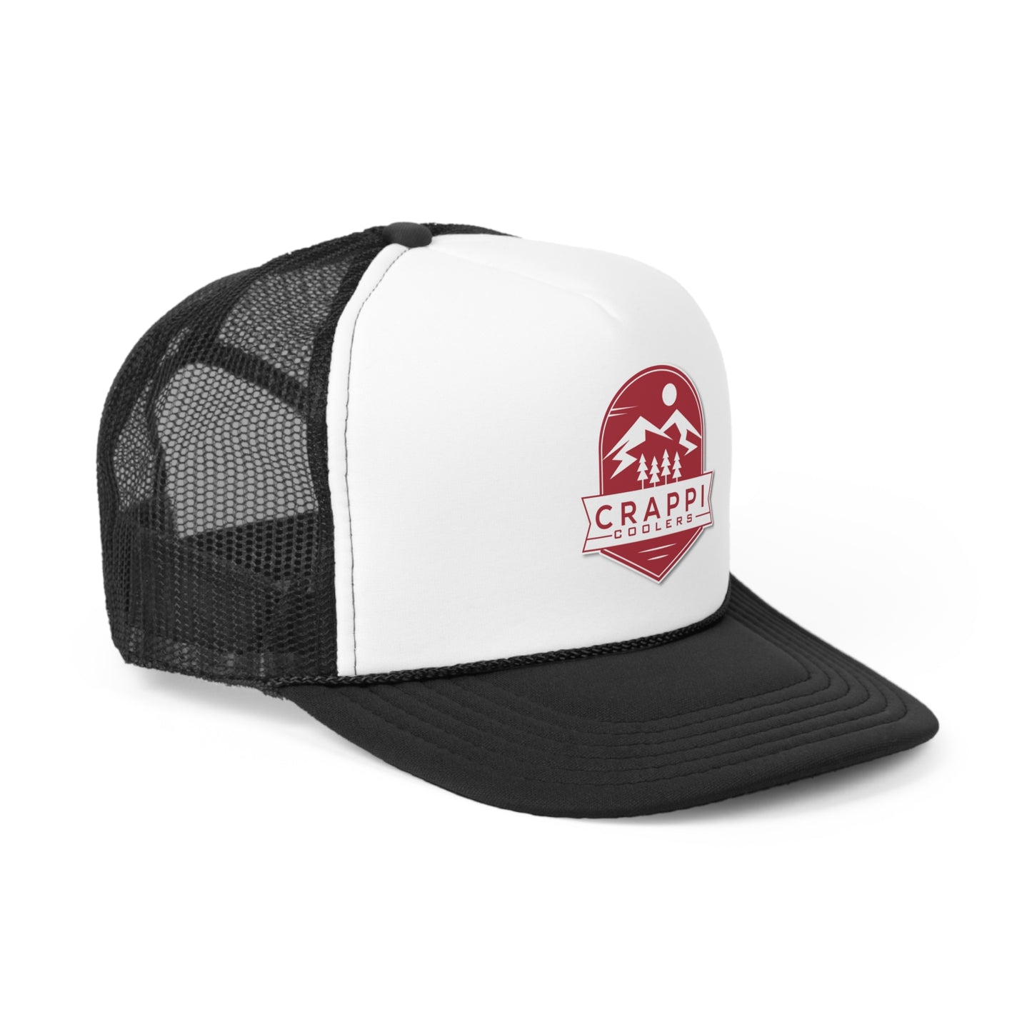 Crappi Coolers Red Mountain Badge Trucker Hat