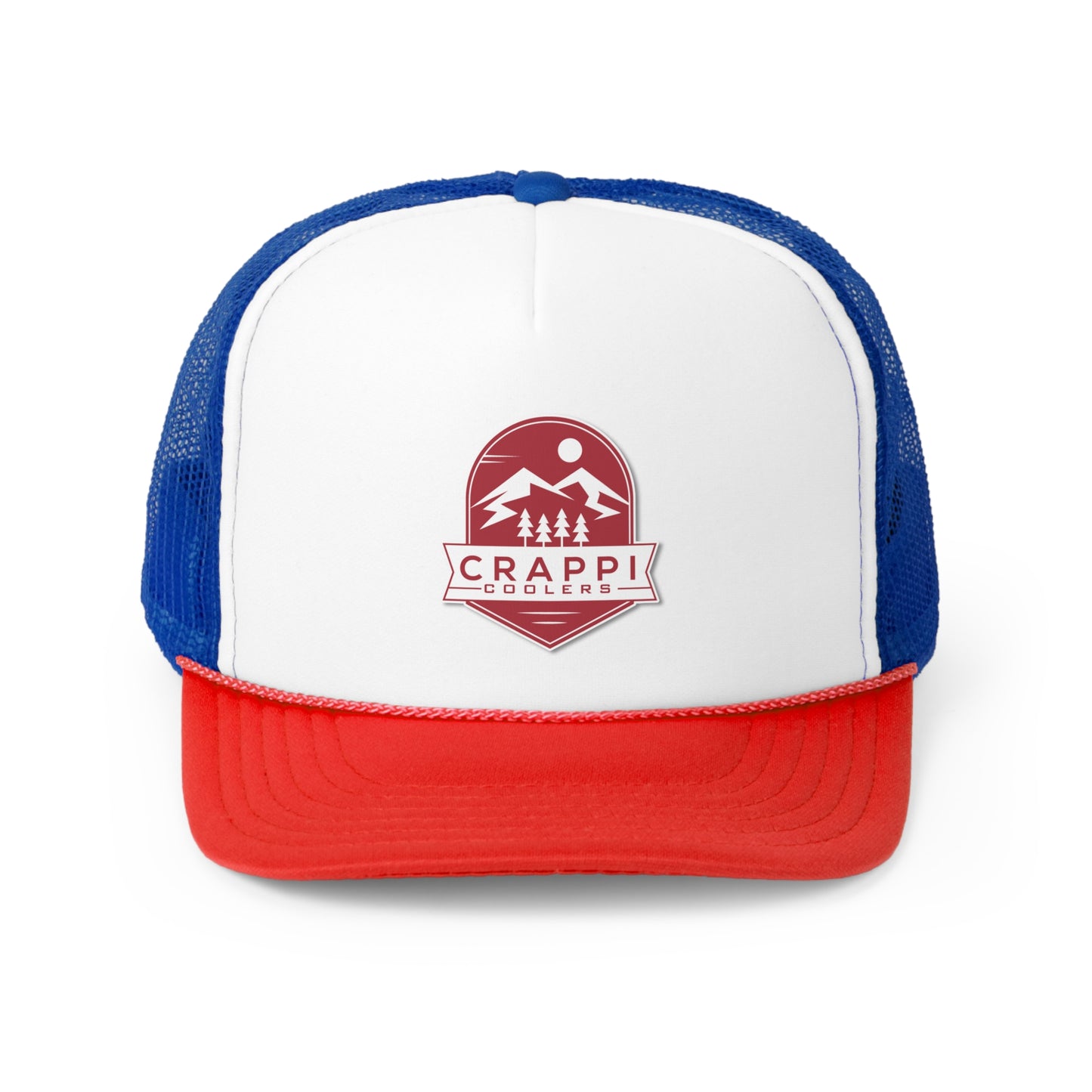 Crappi Coolers Red Mountain Badge Trucker Hat