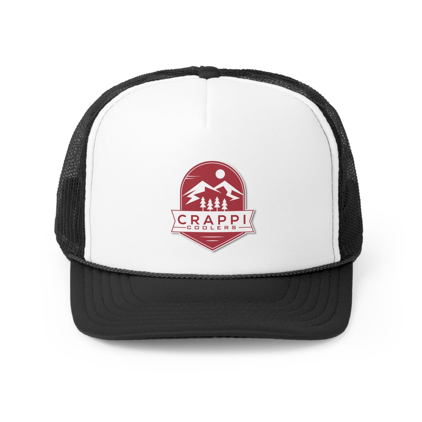 Crappi Coolers Red Mountain Badge Trucker Hat