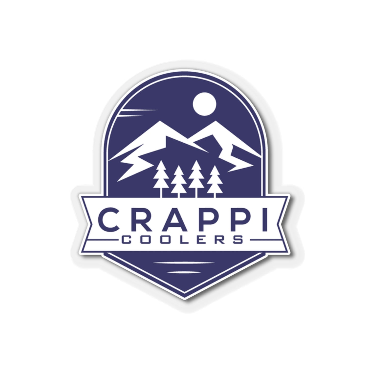 Crappi Coolers Blue Mountain Badge Kiss-Cut Sticker