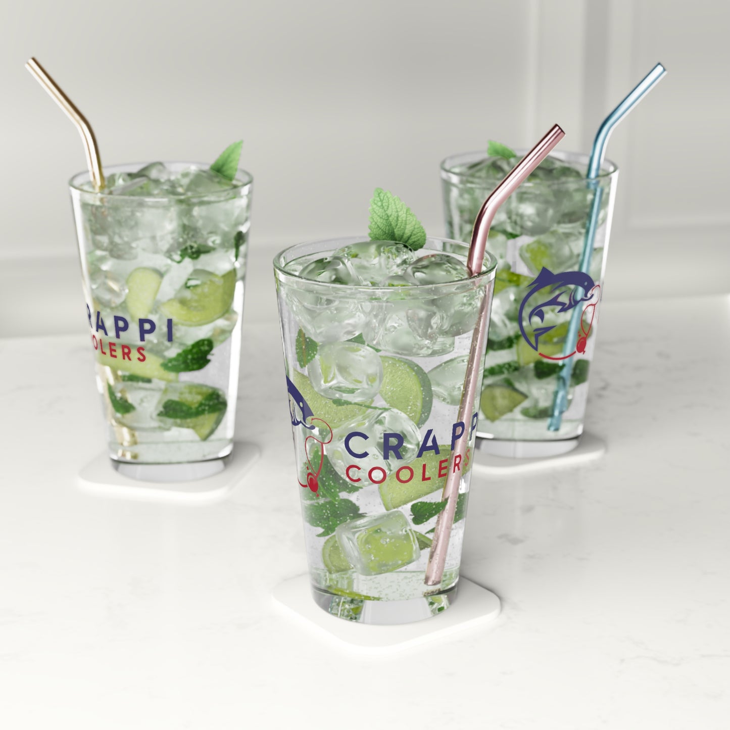 Crappi Coolers Pint Glass, 16oz