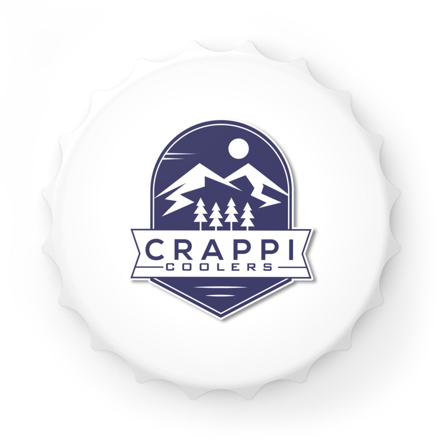 Crappi Coolers Blue Mountain Badge Bottle Opener