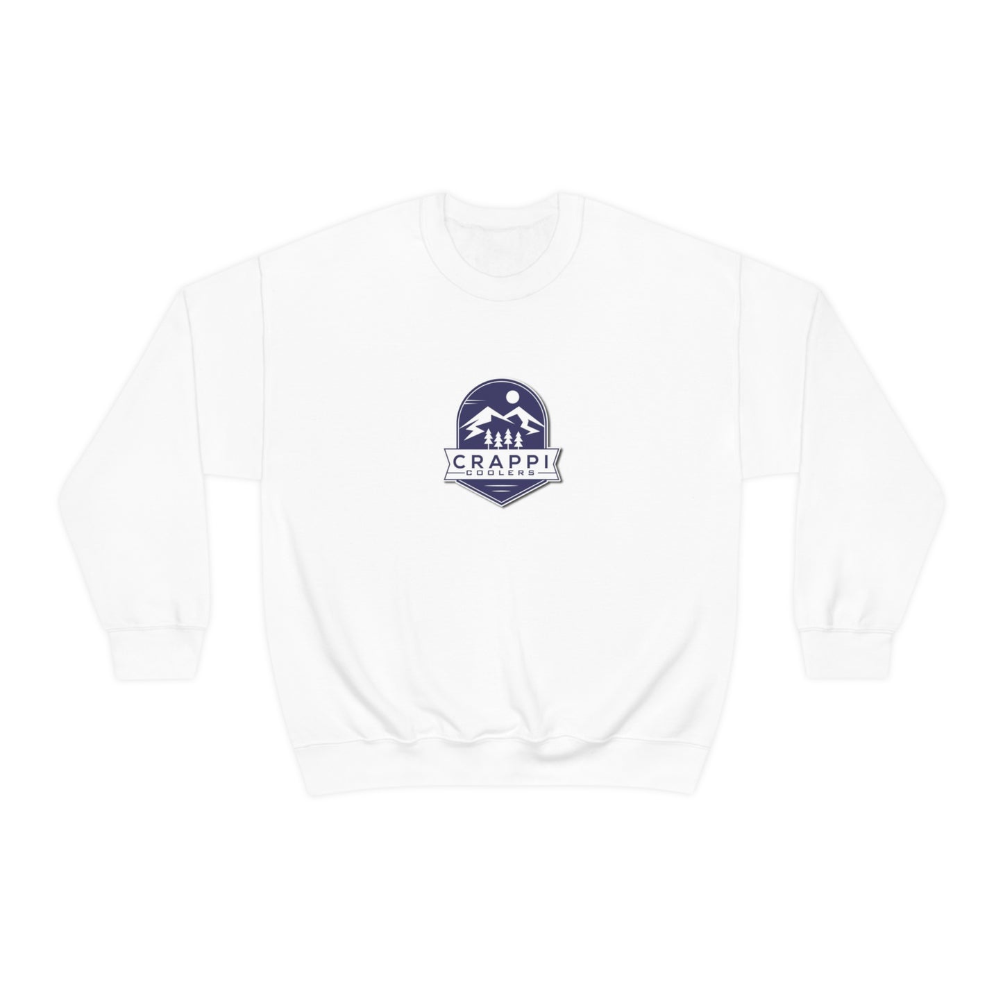 Crappi Coolers Blue Mountain Badge Unisex Heavy Blend™ Crewneck Sweatshirt